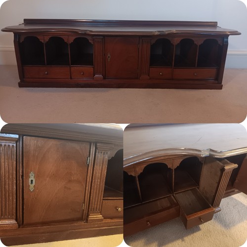 Edwardian solid mahogany desk - edwardian,