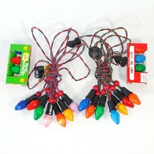 Noma C7 Working Christmas Light Strings 2 Sets, Extra Bulbs