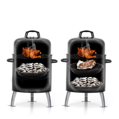 Charcoal smoker bbq grill - grill, 3in1