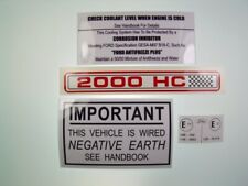 Mk1 Escort RS2000 Under Bonnet Decal Set