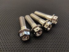 Kawasaki ZXR400 Titanium drilled front brake caliper bolts 90-99 Ti race spec