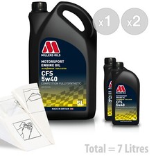 Car Engine Oil Service Kit / Pack 7 LITRES Millers CFS 5W-40 5W40 Fully Synth 7L