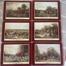 Vintage Table Mats Old Hunting