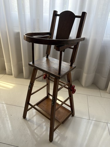 Vintage wooden toy doll - , high