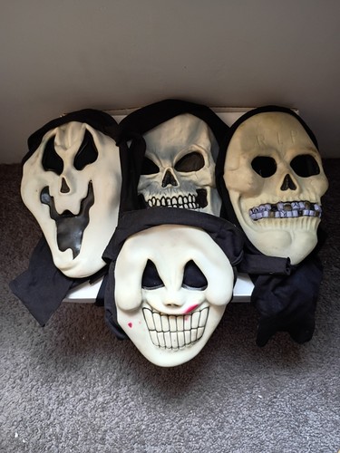 Vintage halloween masks set - vintage,