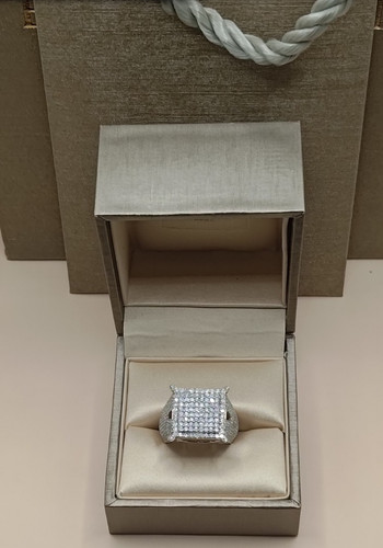 9ct yellow gold cluster men - gold, men's