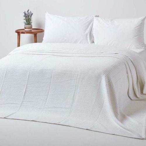 Organic cotton white waffle - organic,