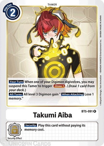 Bt5 091 takumi aiba rare - bt5-091,
