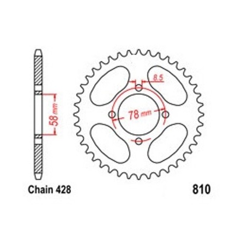 Sprocket 41t pitch 428 - sprocket,