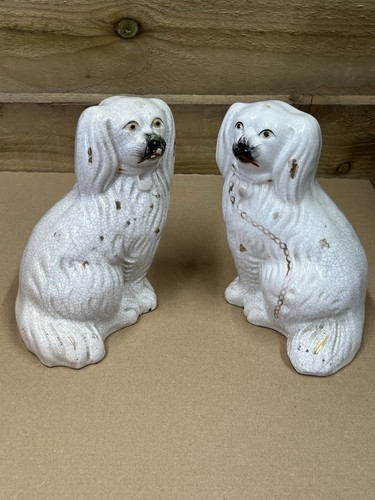 Antique staffordshire dogs - staffordshire,