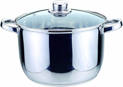 Deep stainless steel stock pot - steel,