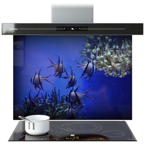 Glass splashback kitchen tile - glass,