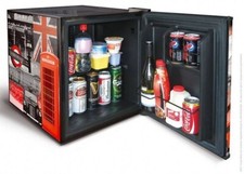 Husky EL195 Table Top London Themed Fridge with 1 Year Warranty + Black Interior