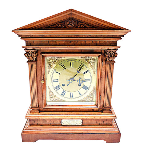 Edwardian mantel clock with - edwardian,