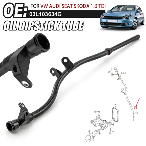 Engine oil dipstick tube - oil, for