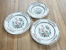 VINTAGE SET OF THREE ENOCH WEDGWOOD INDIAN TREE PLATES CERAMIC POTTERY