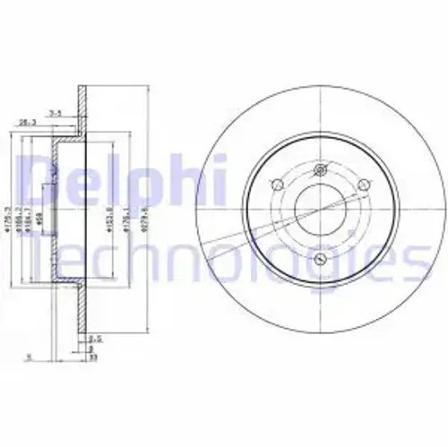 Brake disc solid bg3526 - brake,