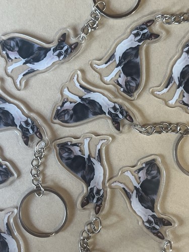 Boston terrier keyring perfect - terrier,