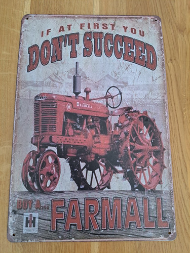 Farmall tractor sign - farmall,