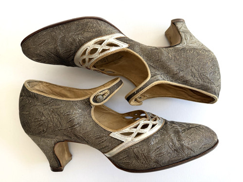 Vintage 1920s silver gold art - vintage,
