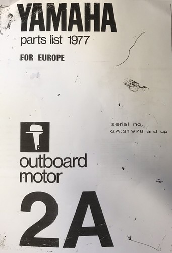 Yamaha outboard 2hp parts - 2a,