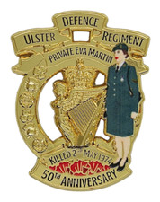 Private Eva Martin 50th Anniversary Pin Badge British Army UDR