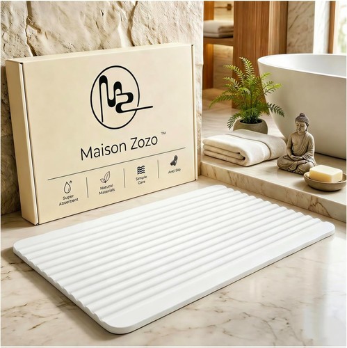 Stone bath mat diatomaceous - bath,