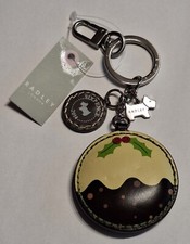 Radley Leather Bag Charm/Key Ring Christmas Pudding Vintage 2014 New with Tags.