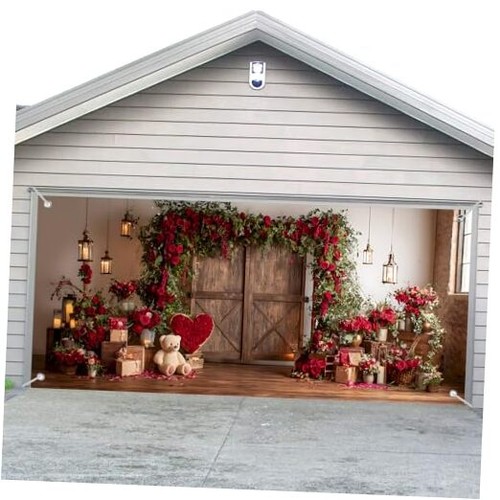 Rose wedding garage door - rose, cover