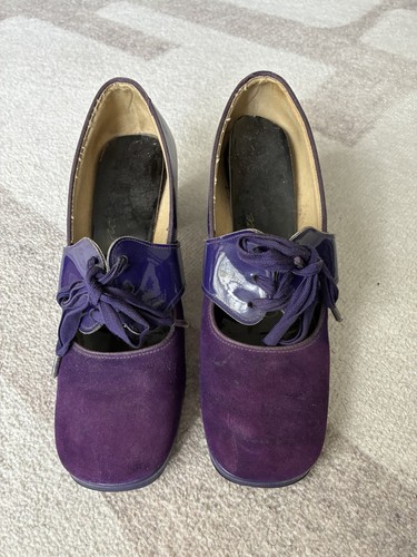 Vintage 1970s purple patent - vintage,