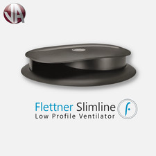 Flettner Slimline Low Profile Vent Van Roof Vent Rotary Wind Driven Air Ribbed