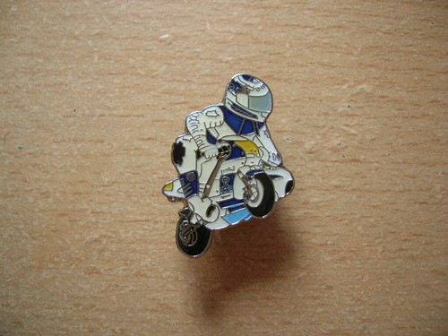 Pin badge mini bike - with, rider