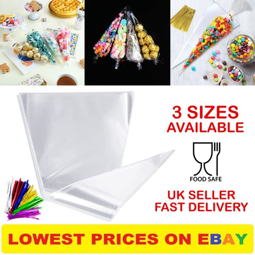 Cello sweet cone bags - cone,