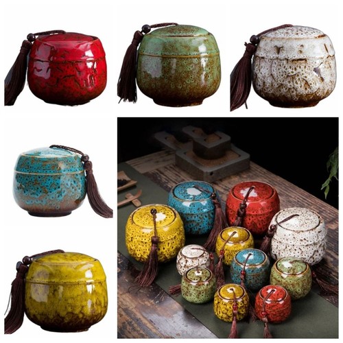1pc ceramic tea - jar,