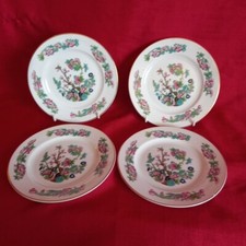 VINTAGE SET OF FOUR 'MAYFAIR BONE CHINA INDIAN TREE' TEA/SIDE PLATES