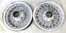 Pair Jaguar XK120 XK140 XK150 16" 54 Spoke Wire Wheels