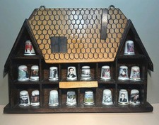 Wooden Cottage Thimble Display