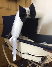 Luxury FUR HOOD TRIM for Silver Cross Traditional DOLLS Prams -Pink -White- Grey