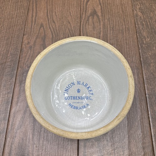 Antique stoneware crock - crock, bowl