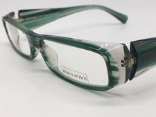 ALAIN MIKLI Eyeglasses Women Green Rectangular Clear Flex A0358 35 Medium