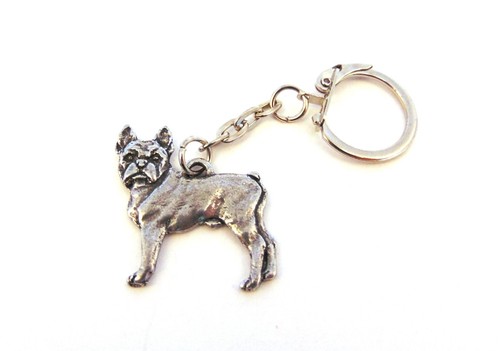 Boston terrier pewter - pewter, keyring