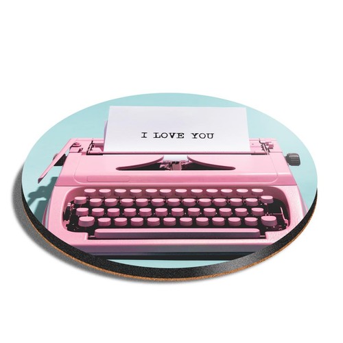 Round mdf coaster pink vintage - round,