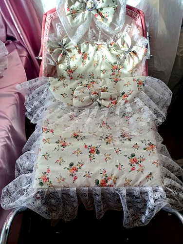Dolls pram set silver - dolls,