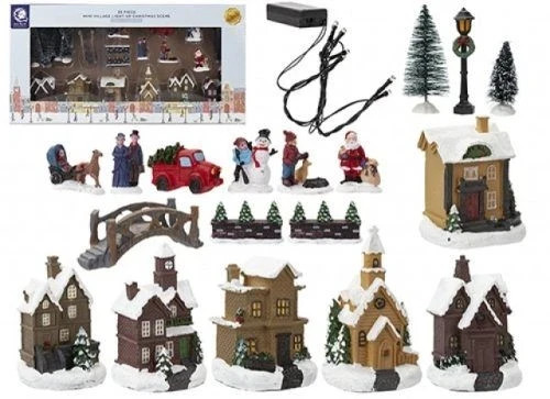 Christmas mini village scene - christmas,