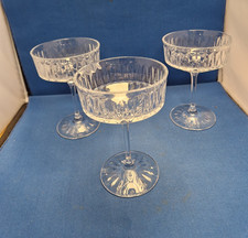 3 Champagne Coupe Glasses