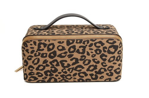 Dark leopard train case - dark,