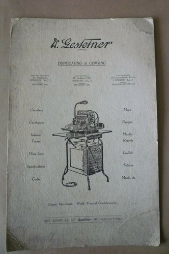 Undated advertising card - undated,