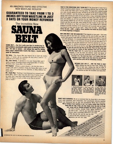 Sauna belt 1970 - sauna, magazine