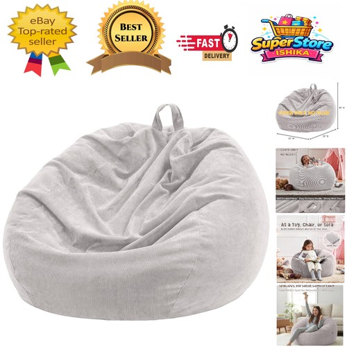 Light grey bean bag - grey,