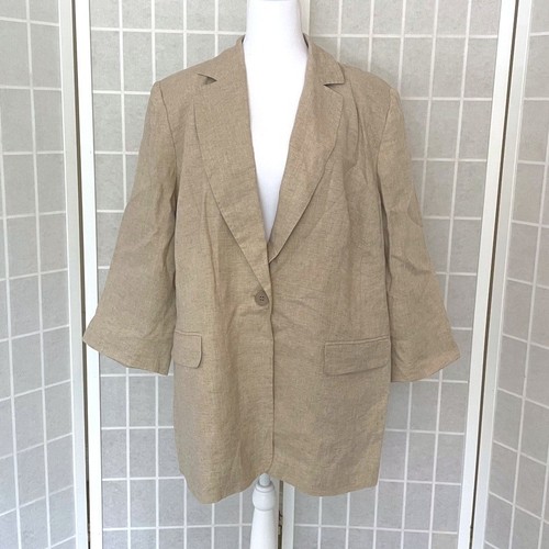 Marina rinaldi linen blazer - blazer, 22
